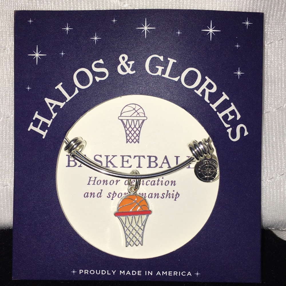 NWT Halos & Glories Basketball Bangle Bracelet